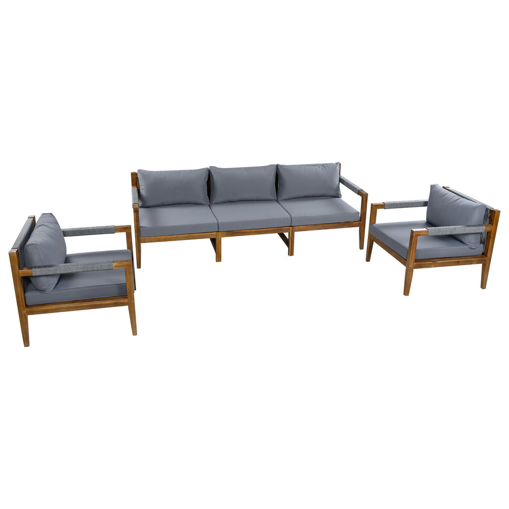 3 Piece Outdoor Sectional Sofa Set