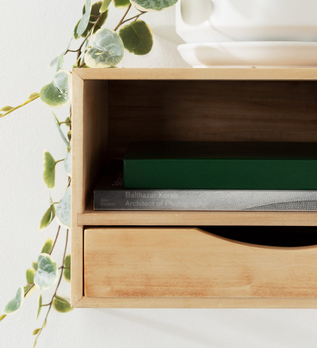 Hutton Floating Wall Shelf with Drawer