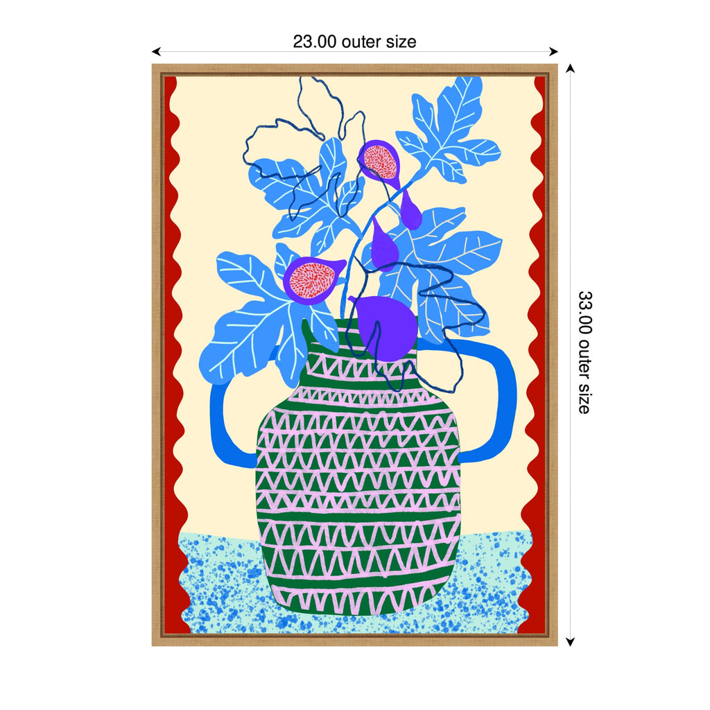 Sweet Fig Pot by Teresa Rego Framed Canvas Wall Art Print