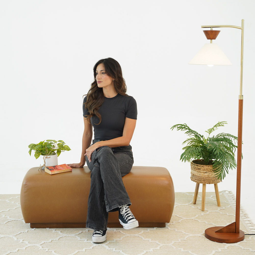 Japanese-Inspired Minimalist Upholstered Bench