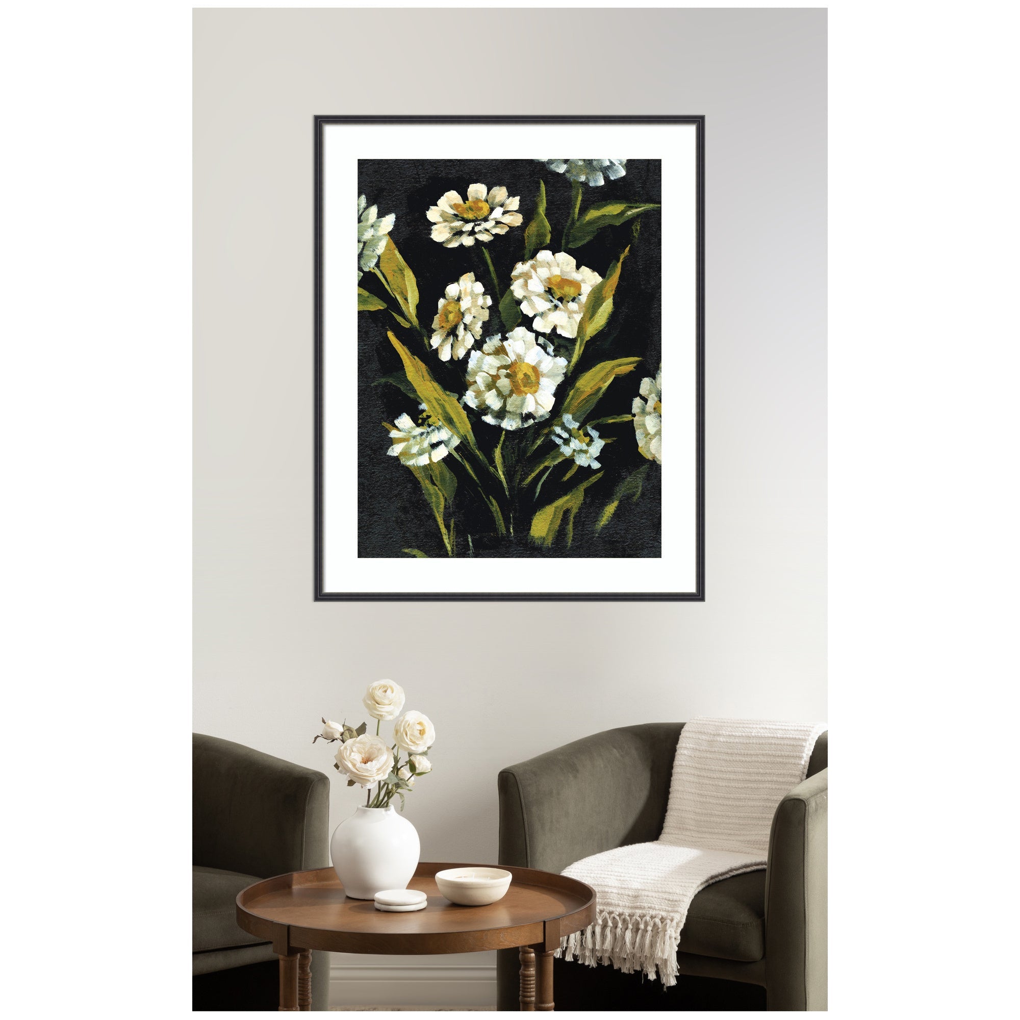 Framed Art Moody Floral 1 by Annie Quigley