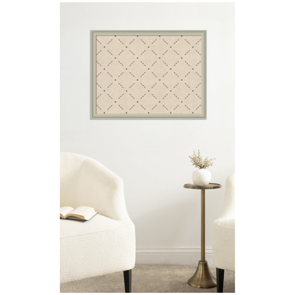 Pinboard Green Lattice Print