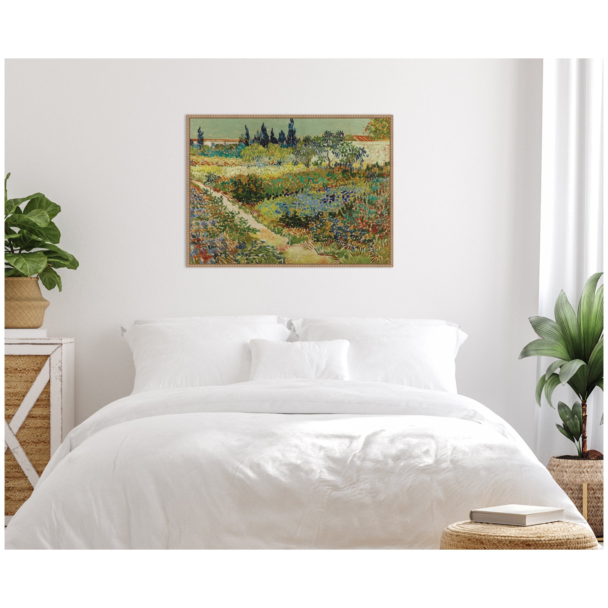 Garden at Arles by Vincent van Gogh by Nostalgia Prints Framed Canvas Wall Art Print