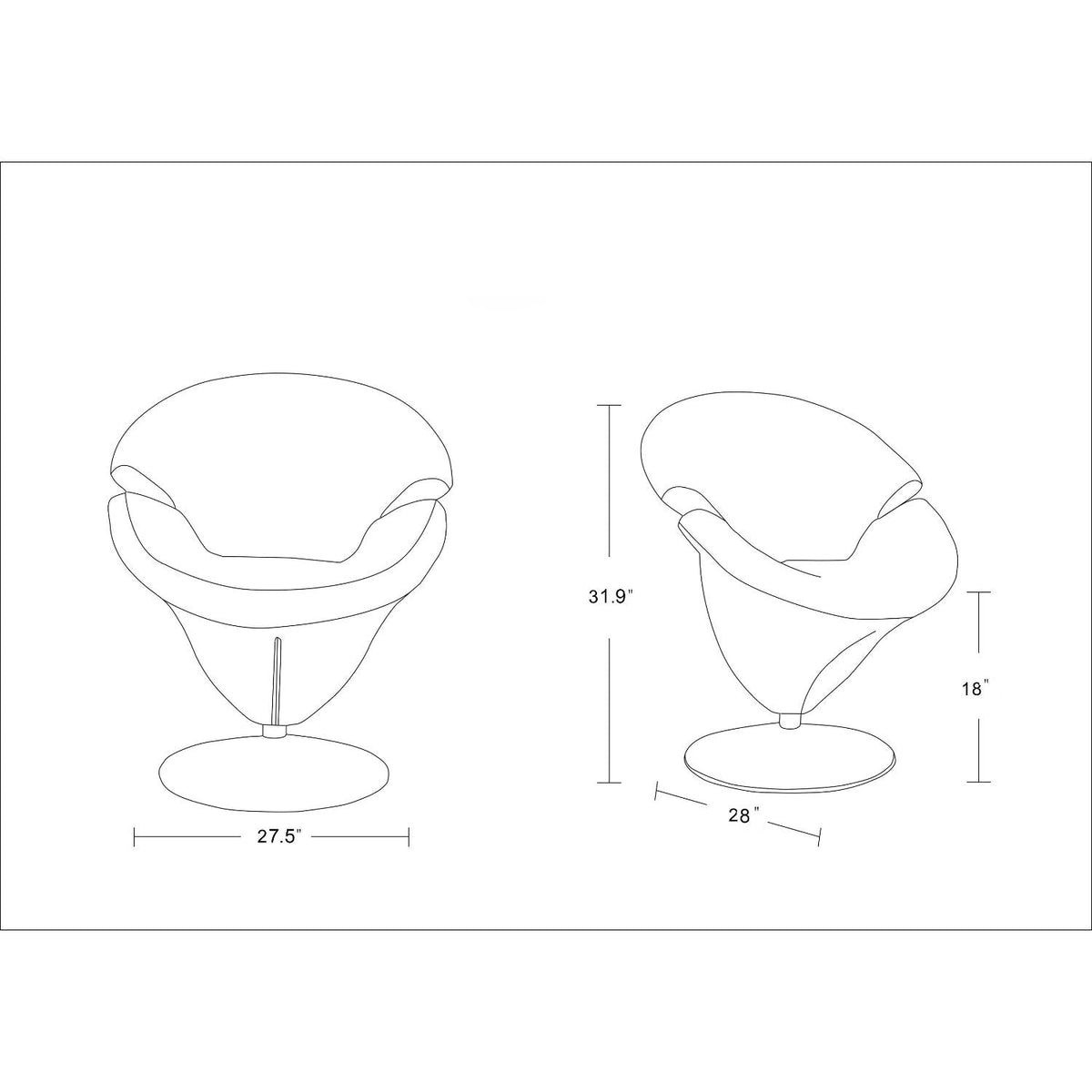 Tulip Sculptural Swivel Lounge Chair