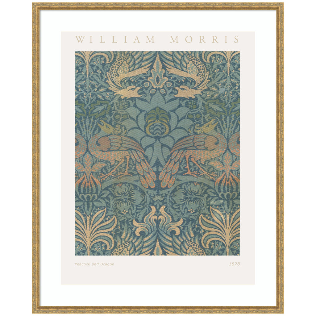 Framed Art Poster William Morris Peacock and Dragon 1878 by The Art Institute of Chicago