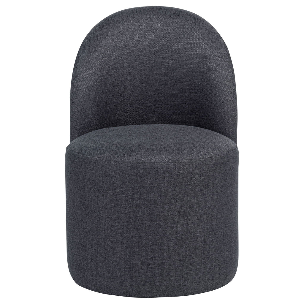 Aubrey Upholstered Barrel Dining Side Chair Charcoal (Set of 2)