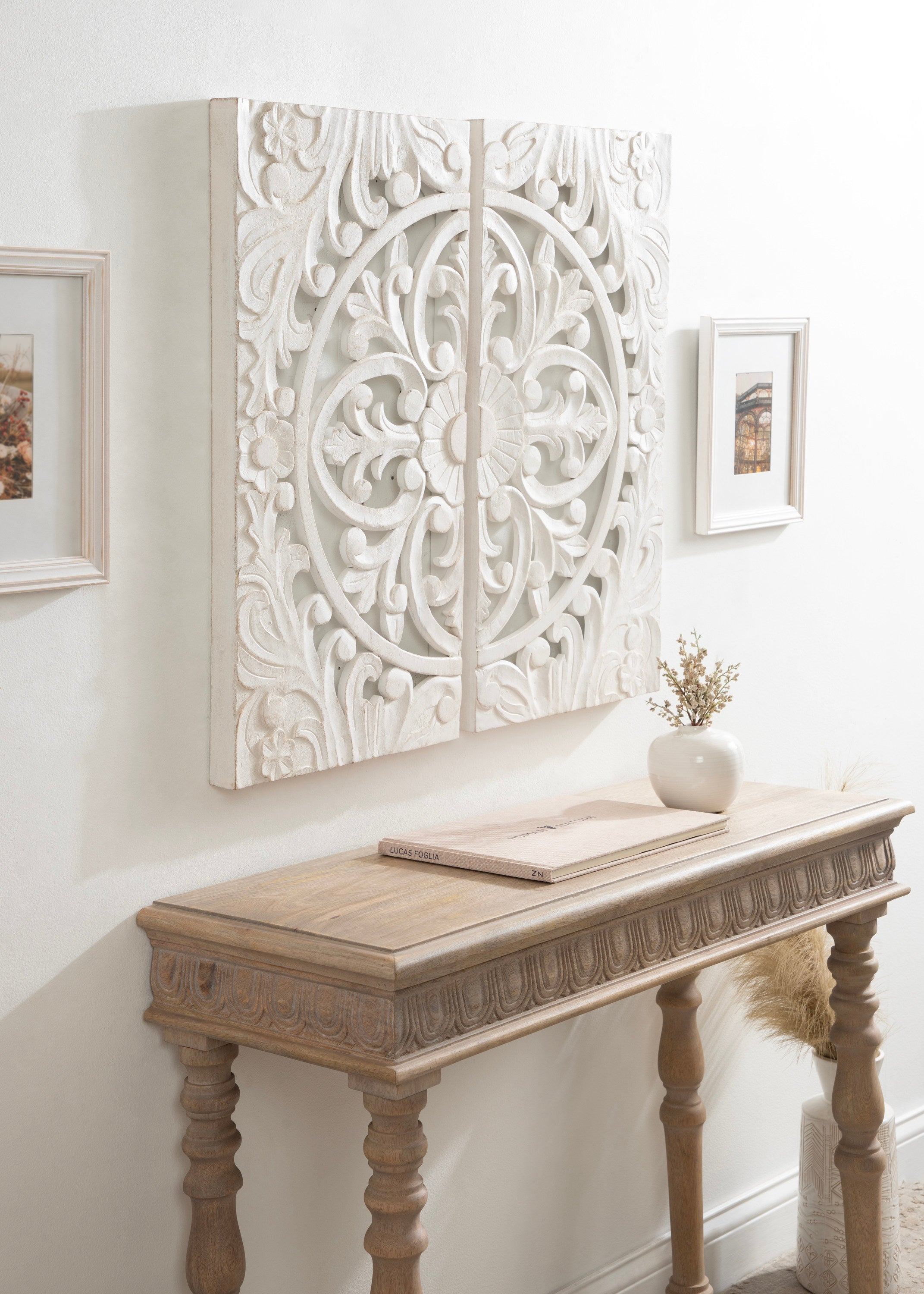 Saanvi Carved Wood Wall Art Set