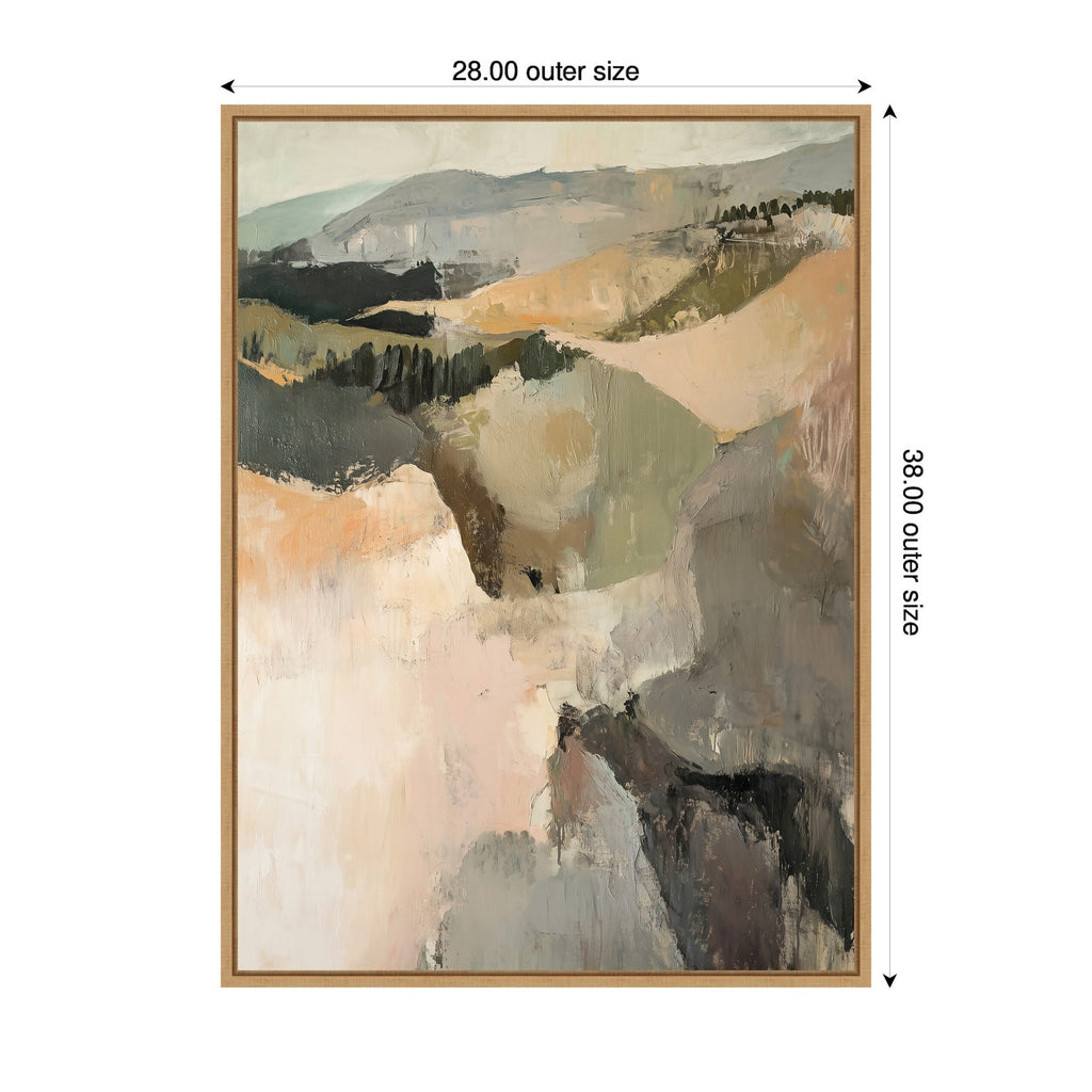 Sylvie Tonal Mountains III Framed Canvas by Amy Lighthall