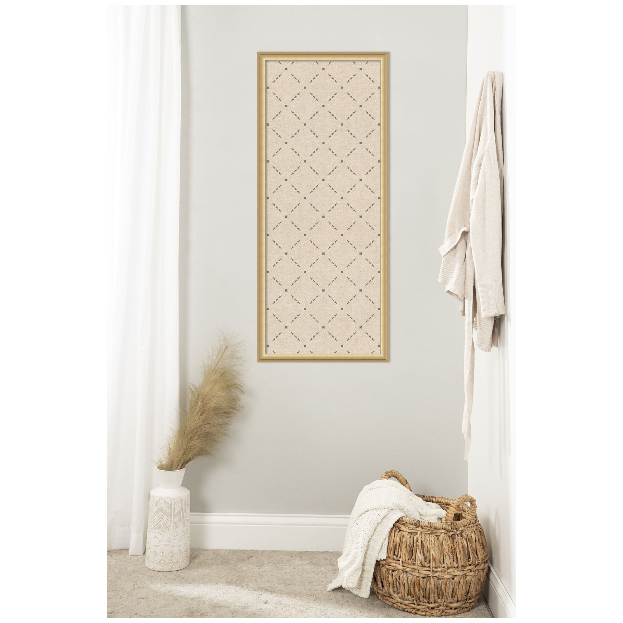 Pinboard Green Lattice Print