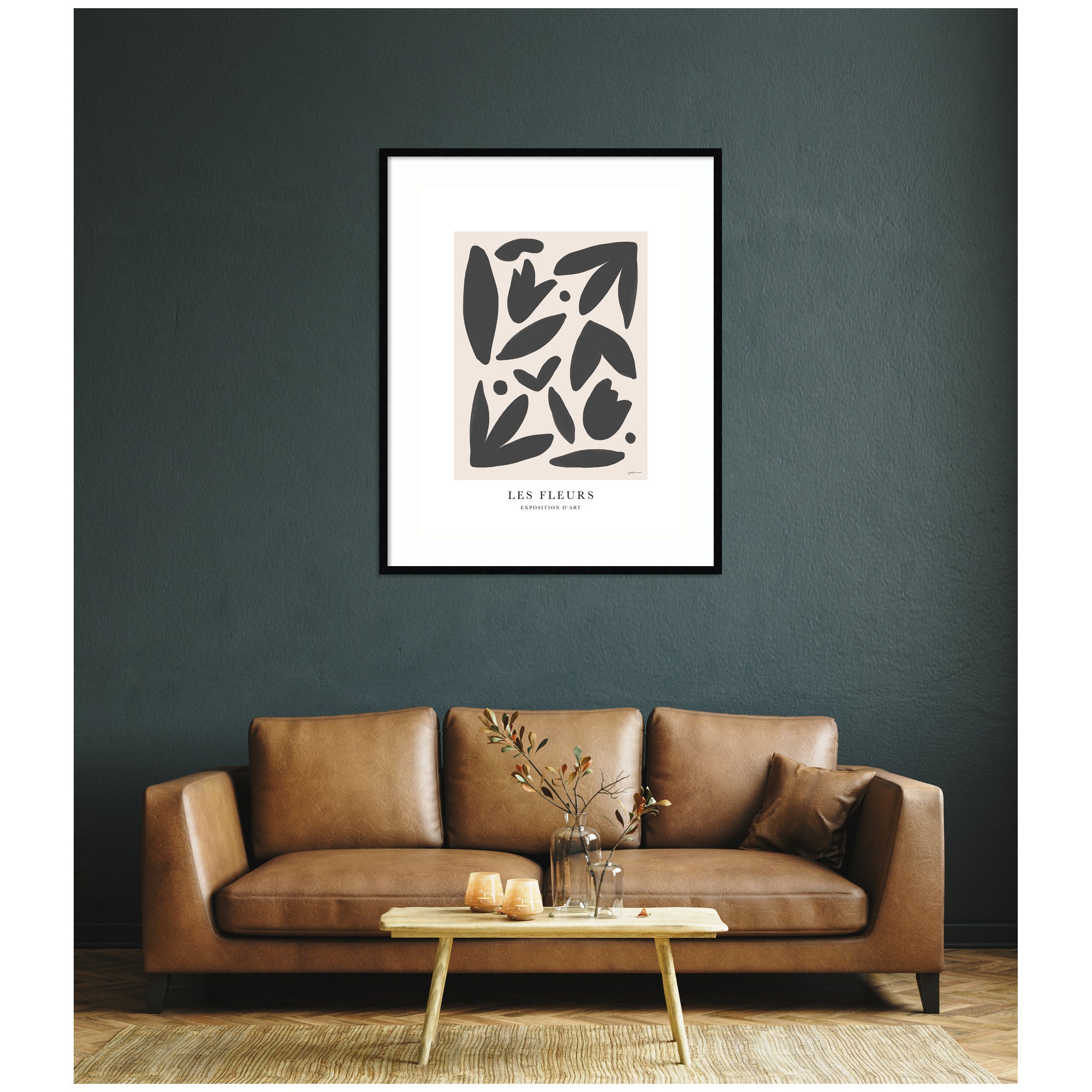 Exposition d Art Les Fleurs by Gabrielly Guedes Framed Wall Art Print