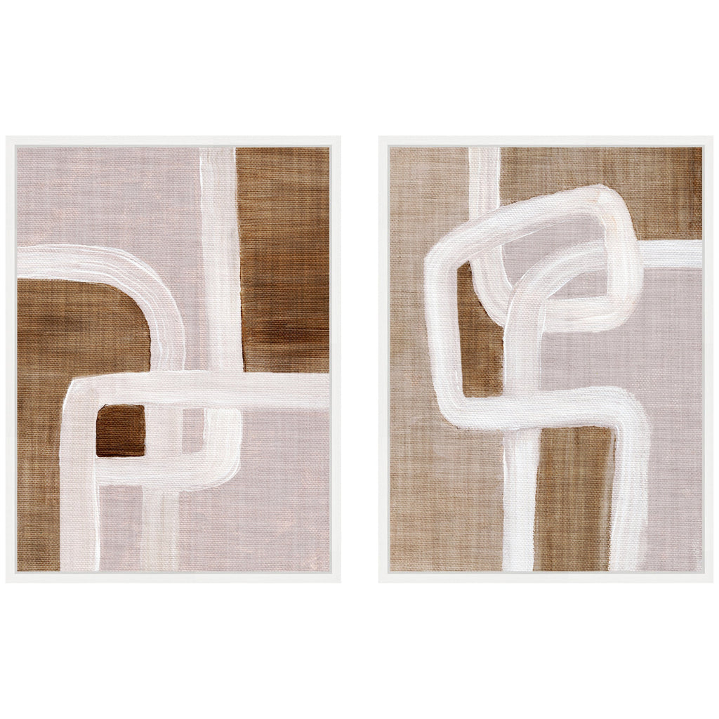 Sylvie Rhythmic Lines I and II Framed Canvas Art Set by Nikita Jariwala