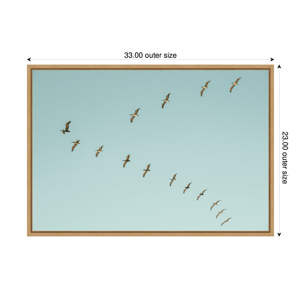 Sylvie Pelican Row #1 Framed Canvas by Alicia Bock