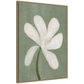 White Floral by Gabrielly Guedes Framed Canvas Wall Art Print