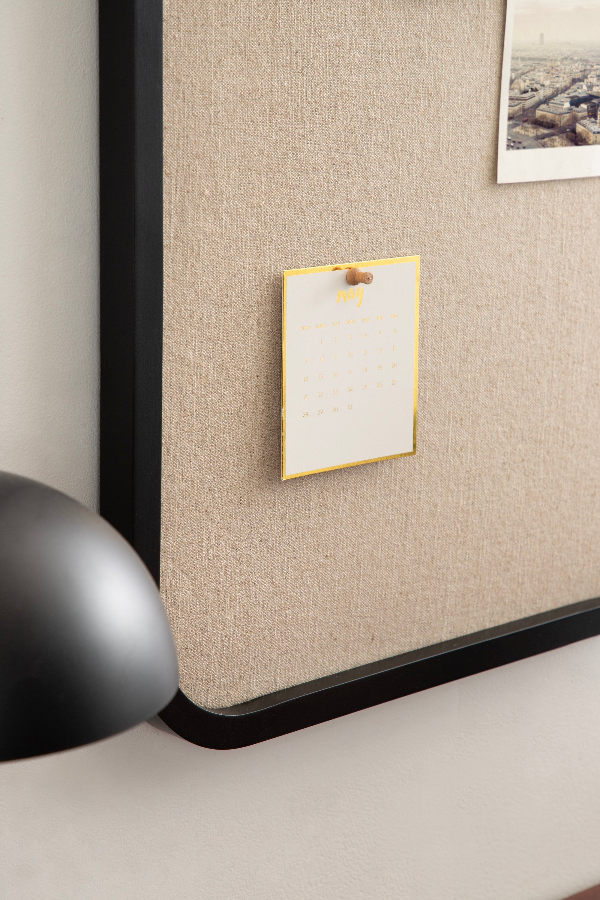 Hutton Wood Framed Fabric Pinboard
