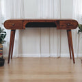 London Solid Mango Writing Desk — Dark Brown