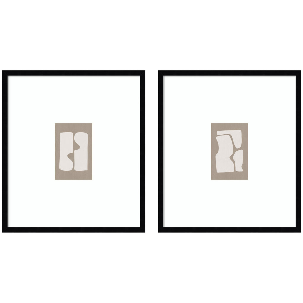 Organic Figures 01 & 02 2 Piece Framed Wall Art Print Set by Gabrielly Guedes