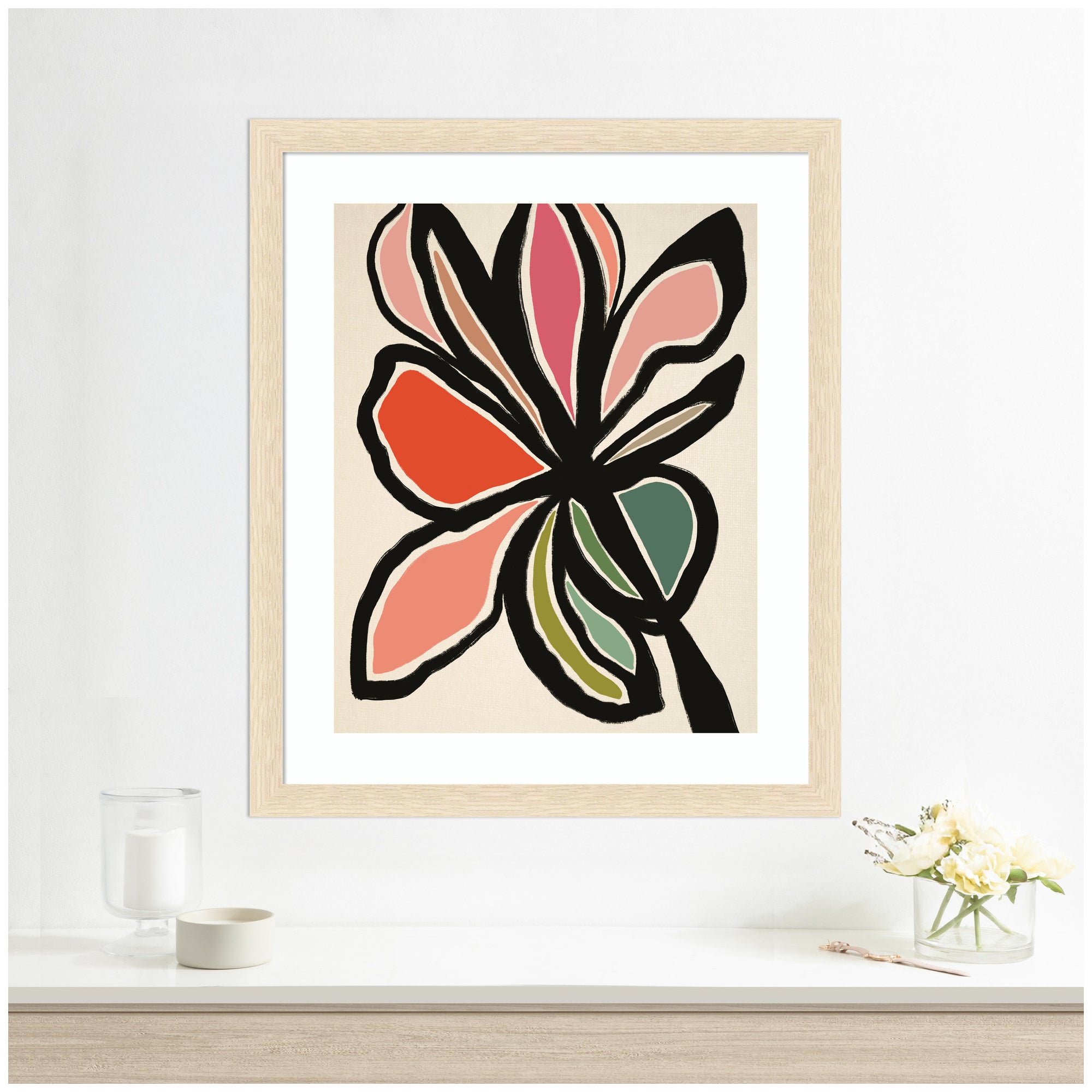 Framed Art Midnight Floral 1 by Alicia Bock