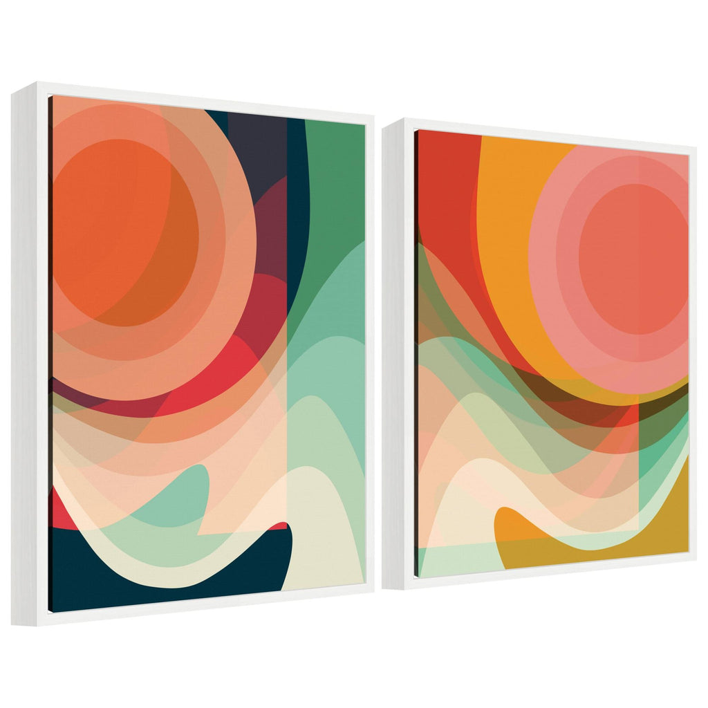 Sylvie Summer Sun 1 and 2 Framed Canvas Art Set by Alicia Bock