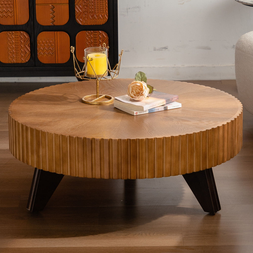 Round Wood Coffee Table