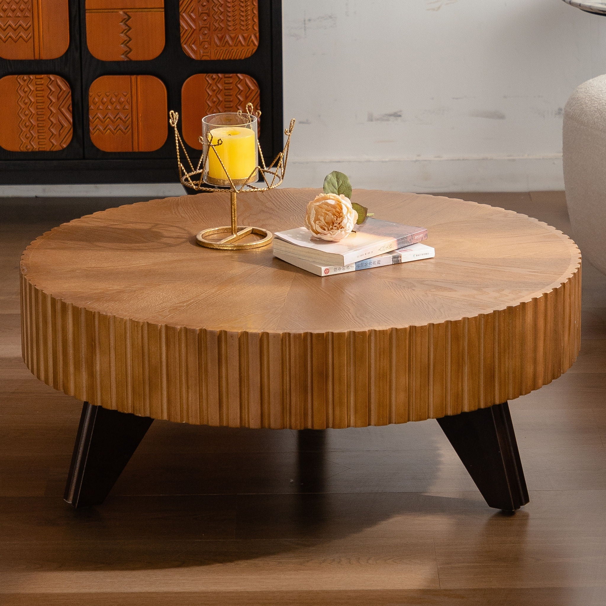 Round Wood Coffee Table