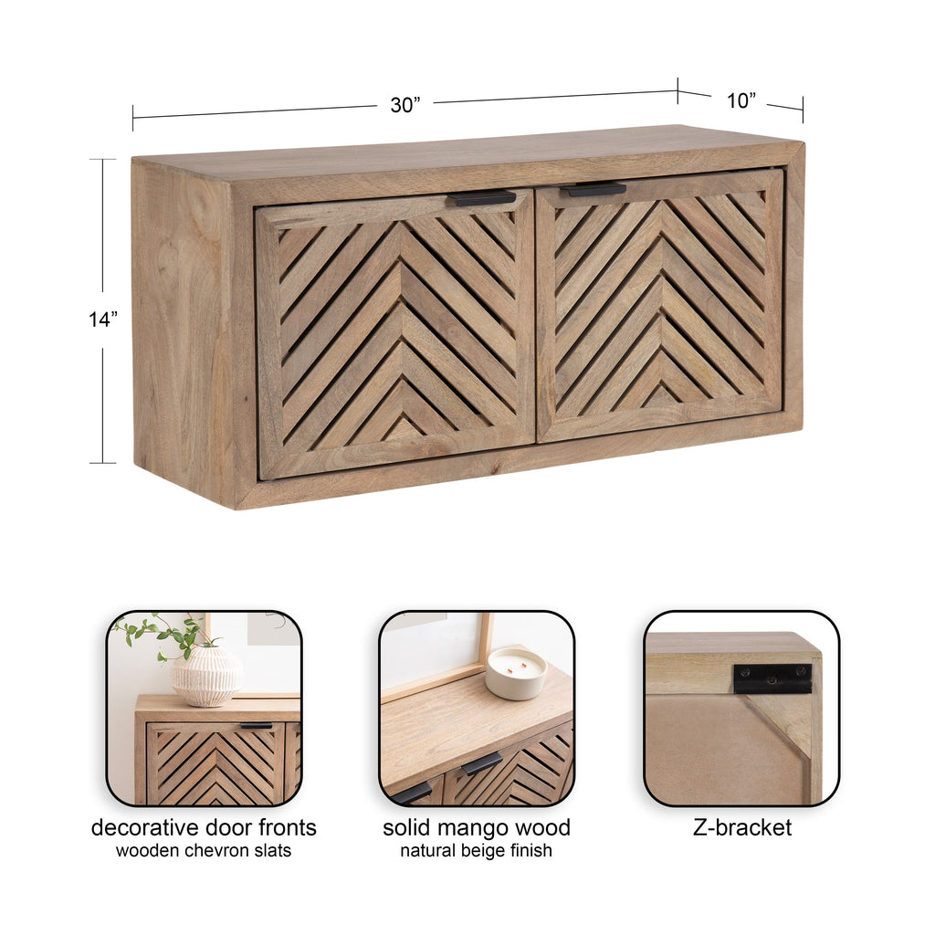 Mezzeta Decorative Wood Wall Cabinet