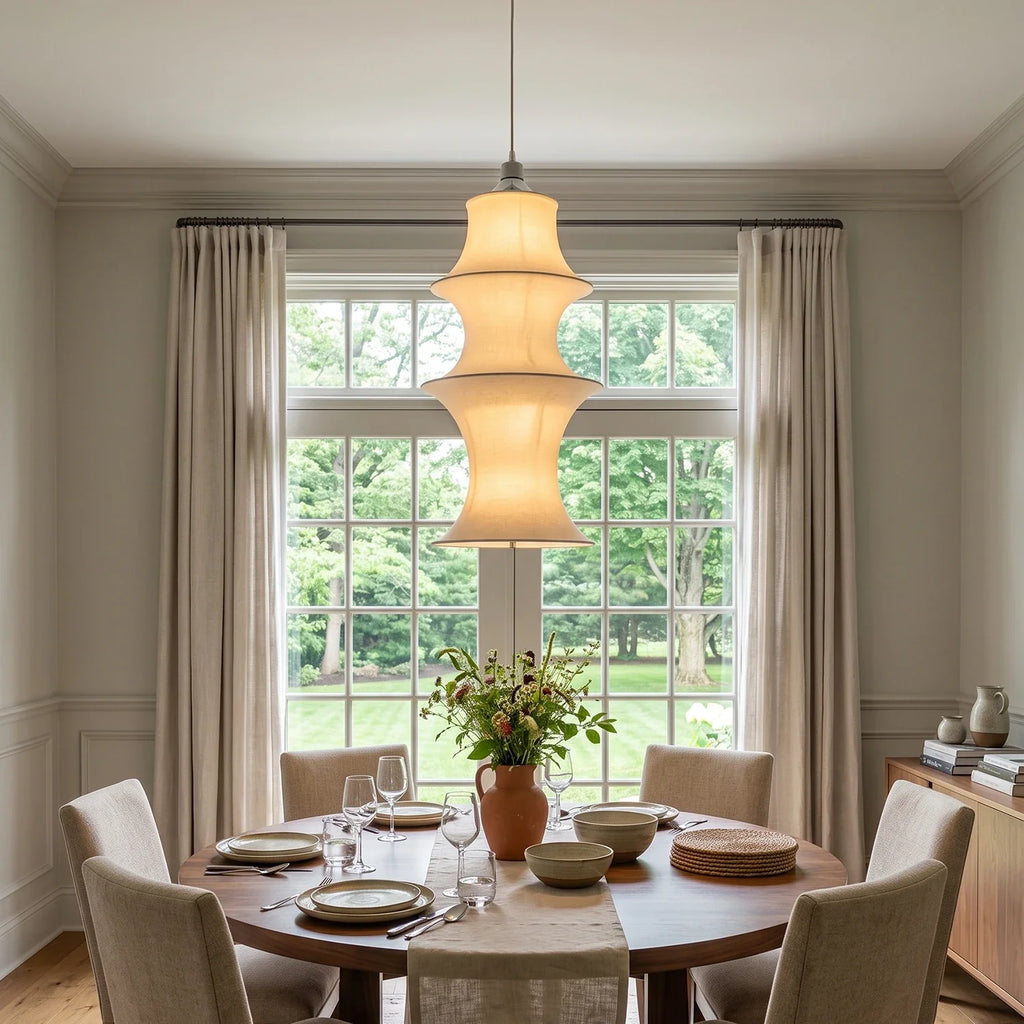 Sculptural Fabric Pendant Light