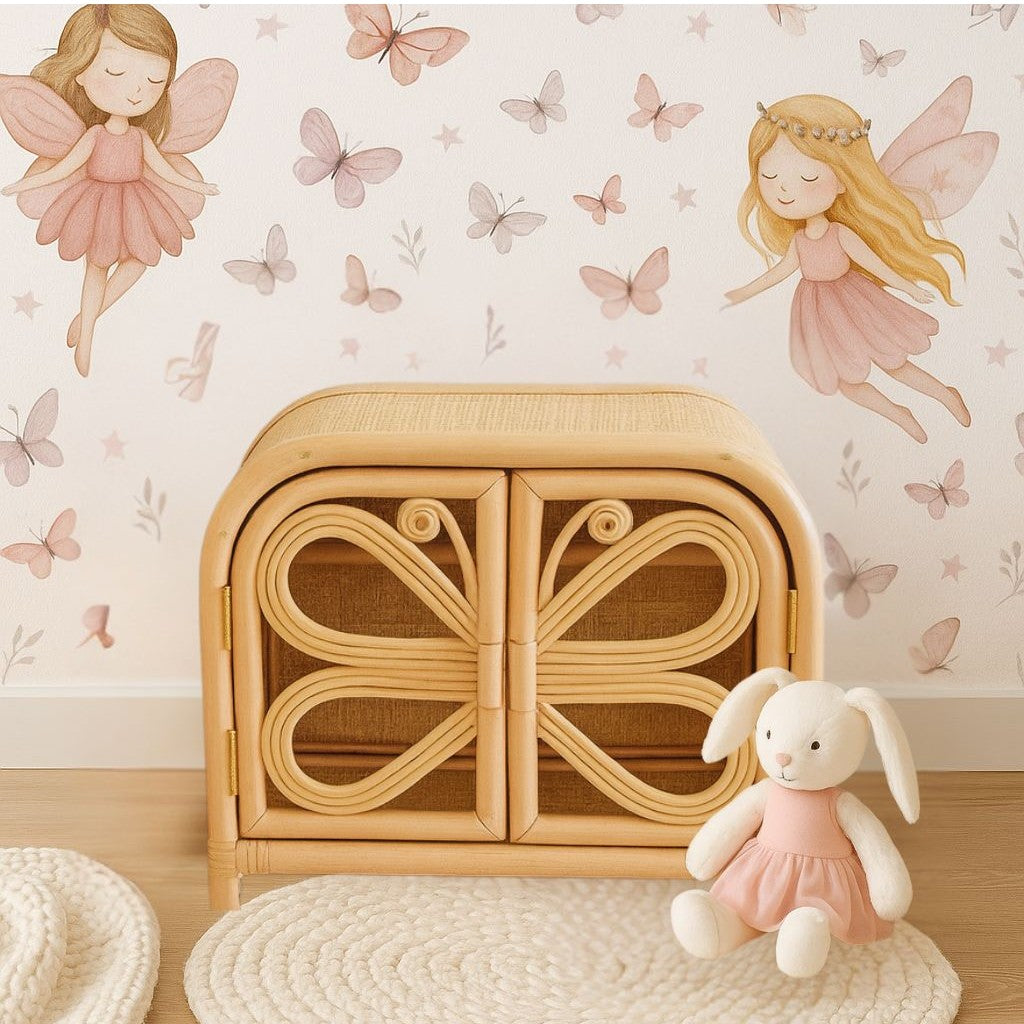 Rattan Doll Wardrobe