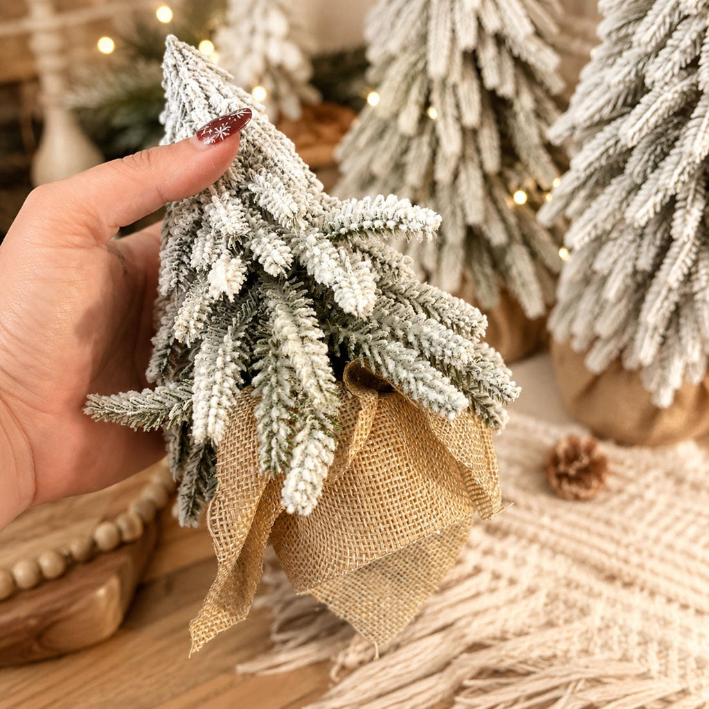 Flocked Mini Christmas Trees