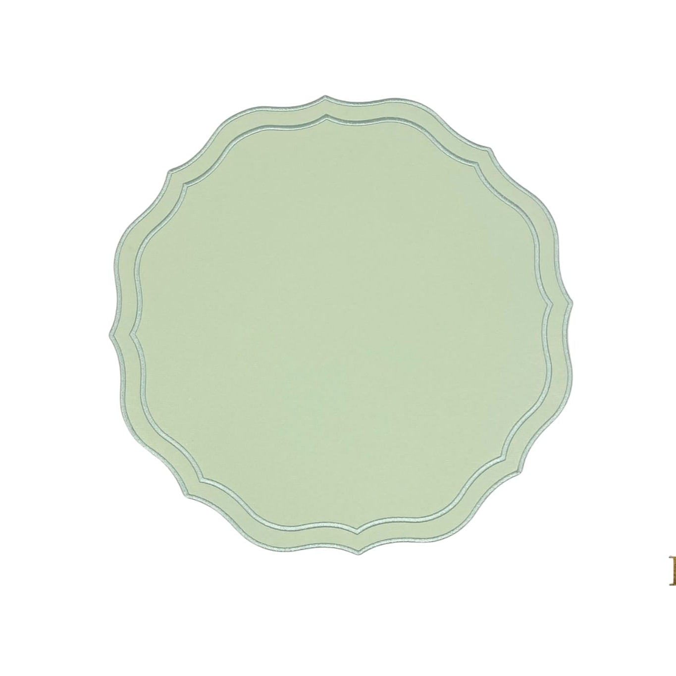 ORCHID LIGHT GREEN SQUARE FAUX LEATHER PLACEMAT (Set Of 4)