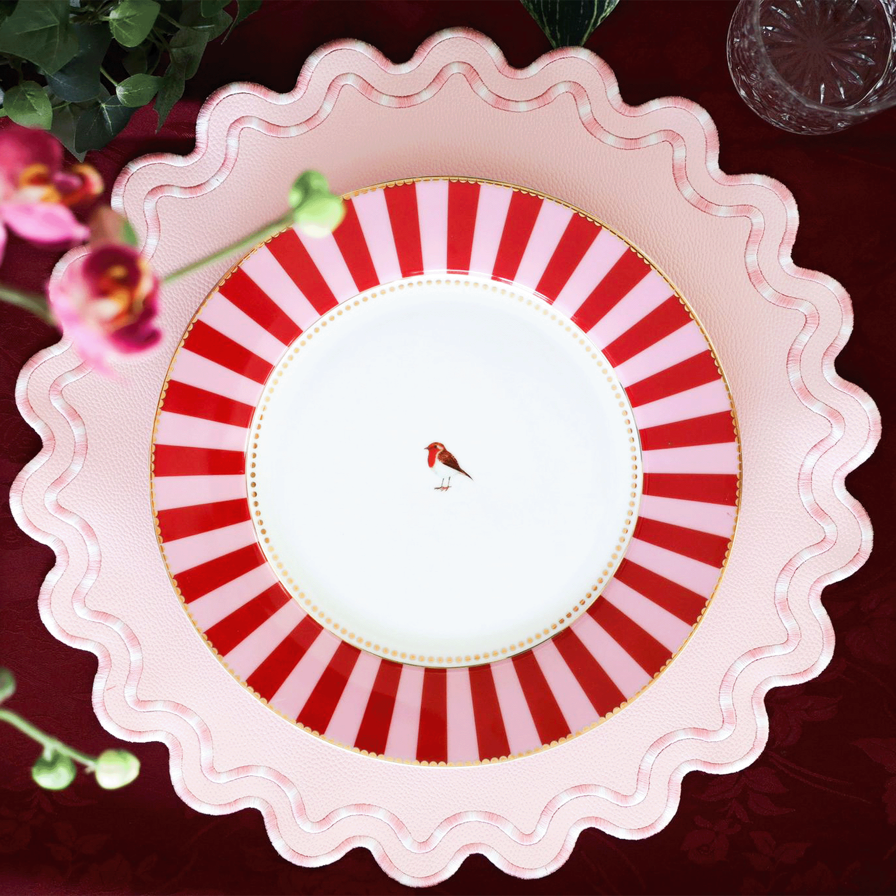 ELYSIAN PINK FAUX LEATHER PLACEMAT (Set Of 4)