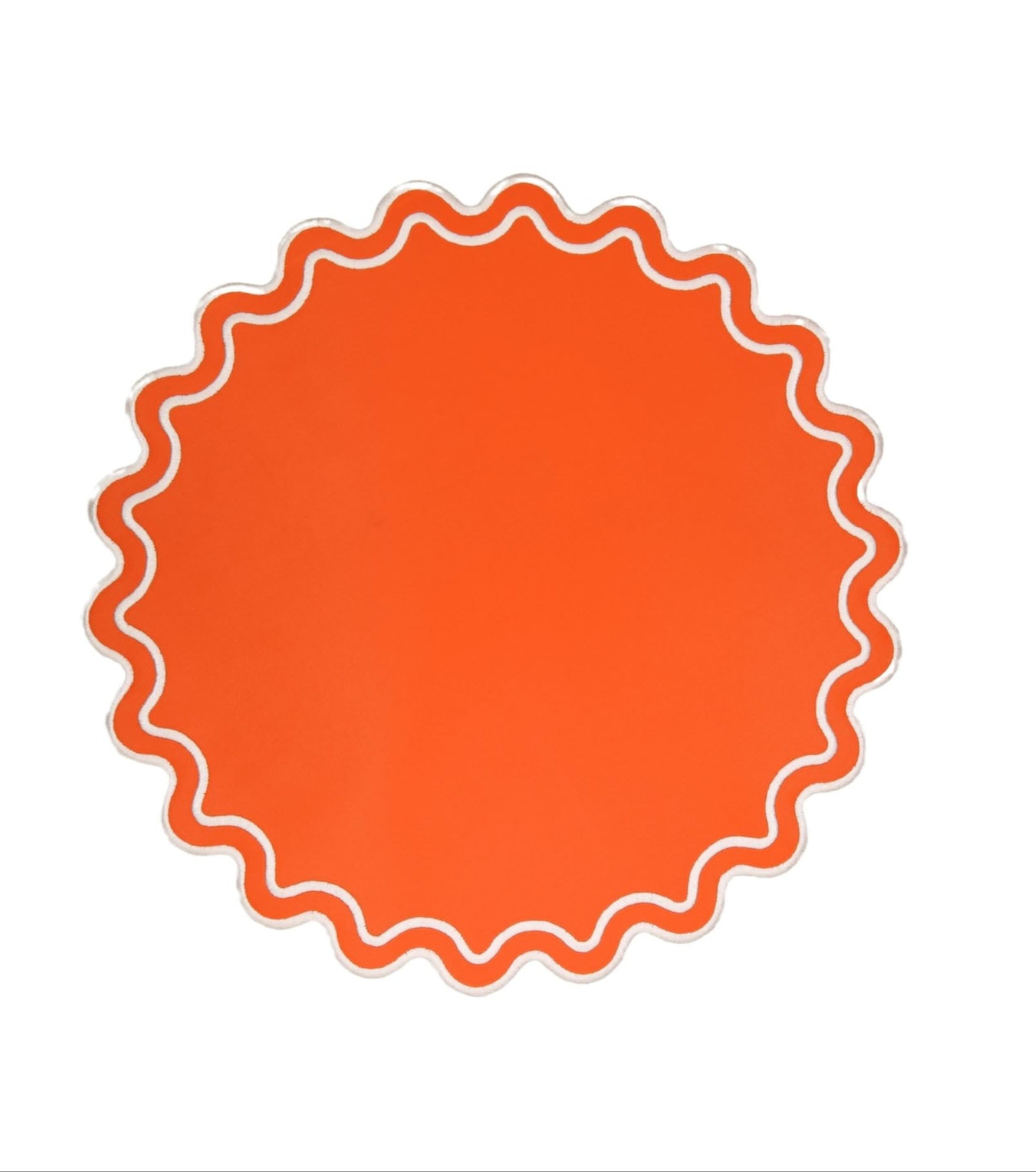 SOLACE ORANGE FAUX LEATHER PLACEMAT (Set Of 4)