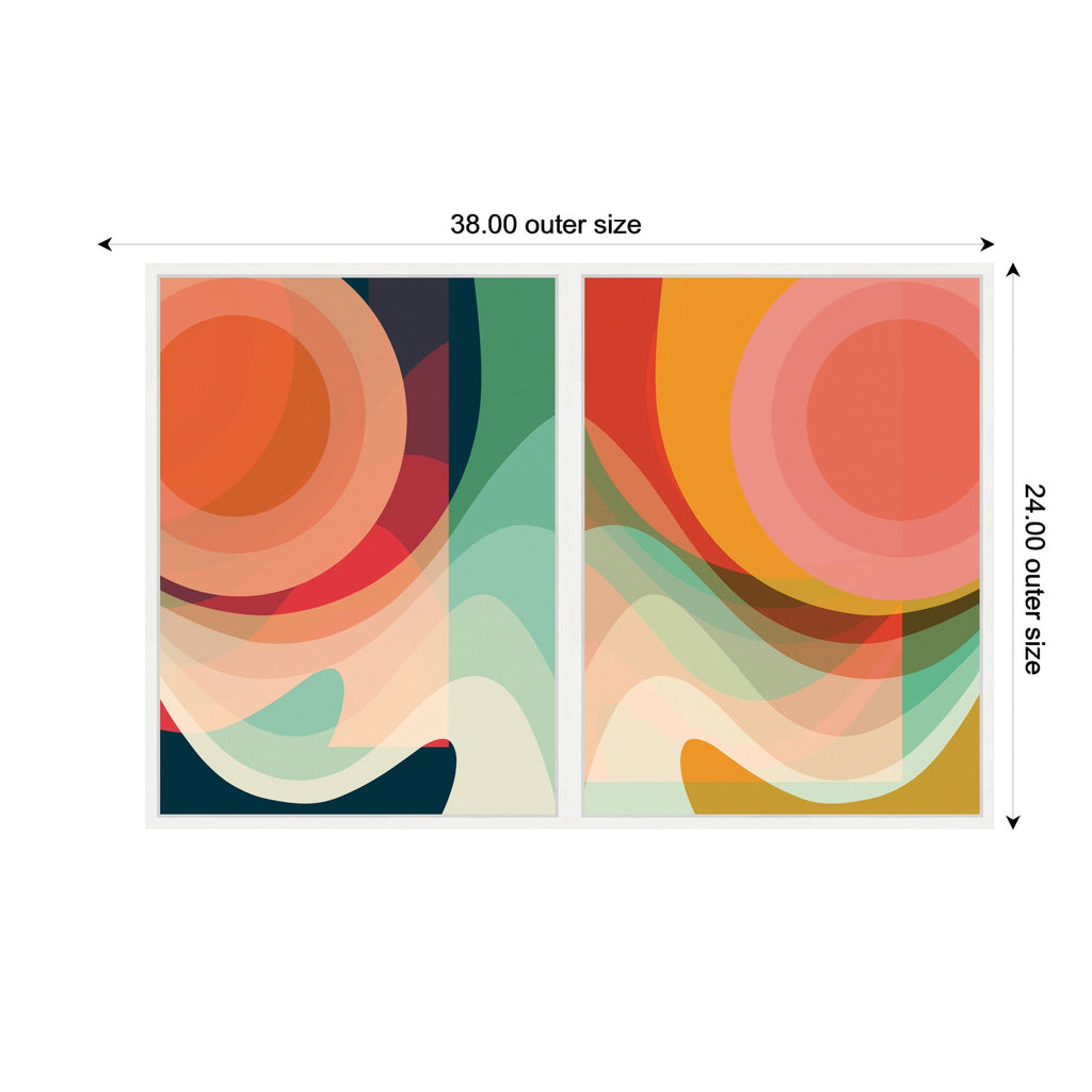Sylvie Summer Sun 1 and 2 Framed Canvas Art Set by Alicia Bock