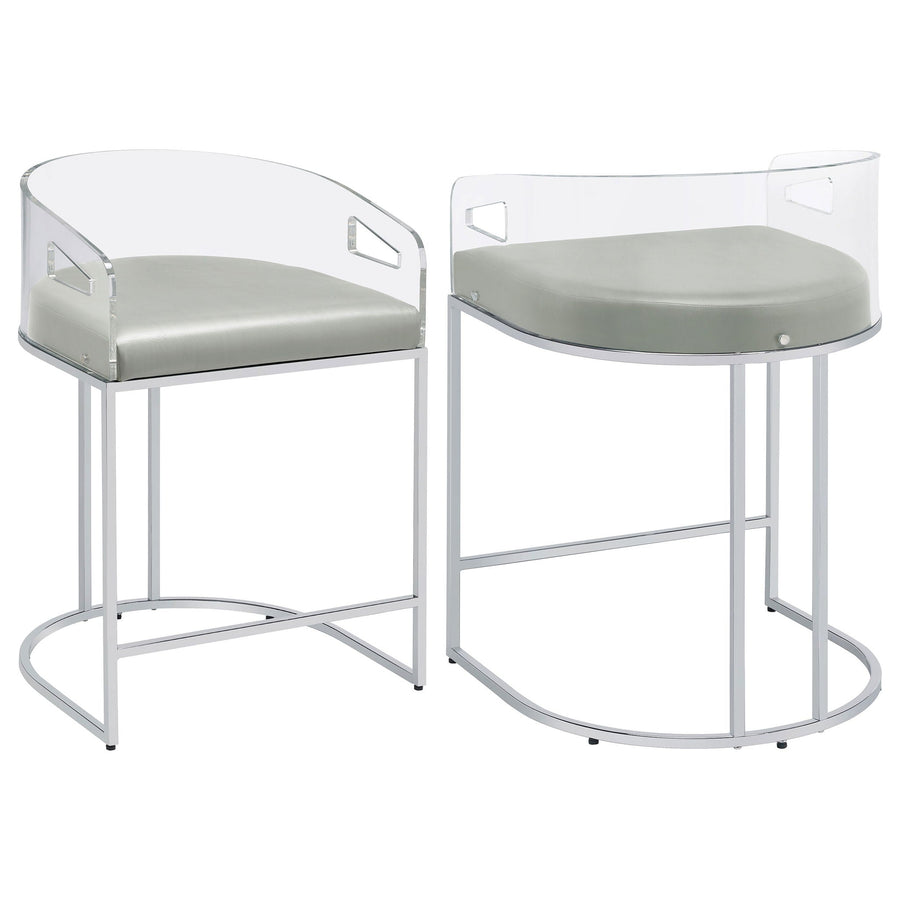 Thermosolis Clear Acrylic Counter Stools — Set of 2