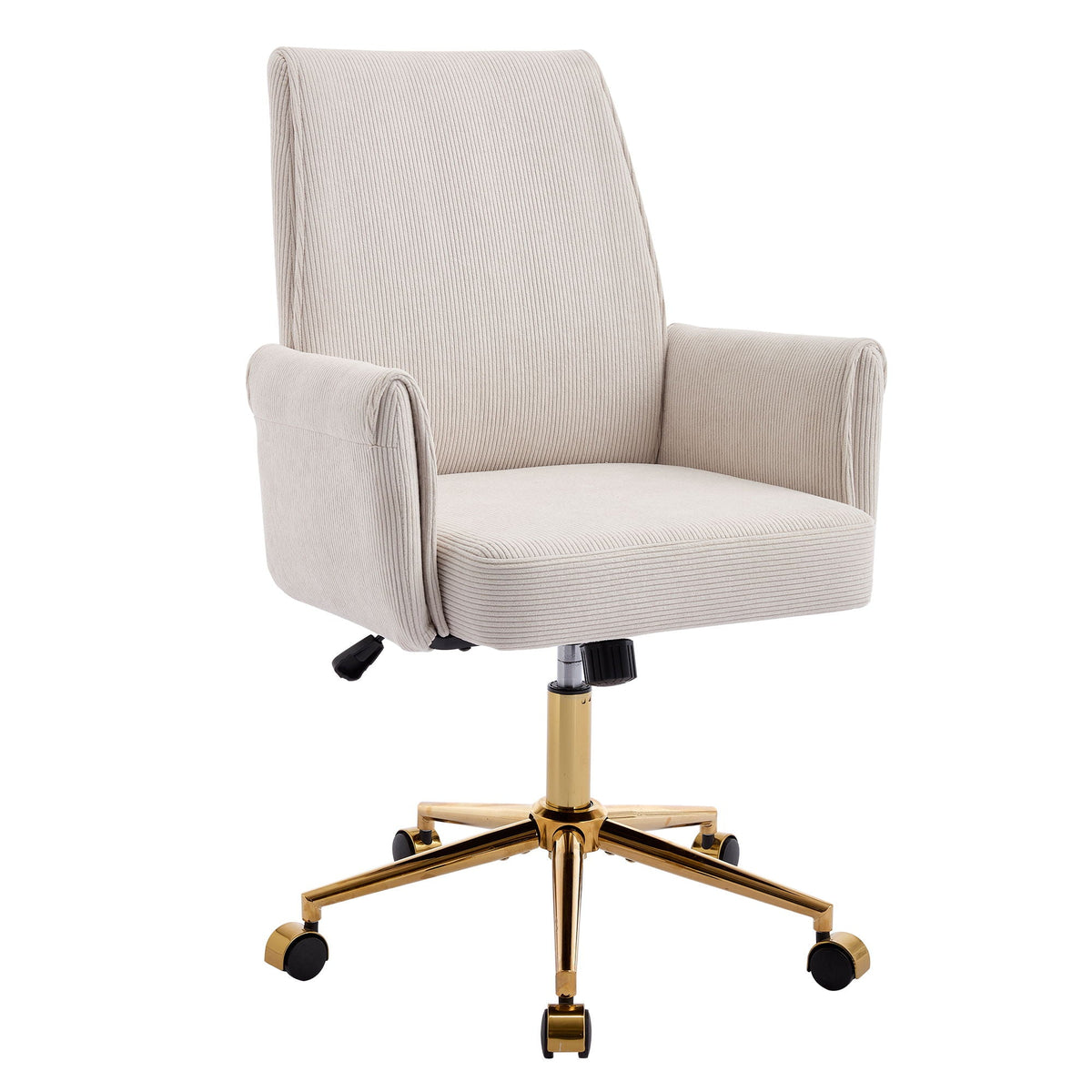 Ergonomic Mid-Back Office Chair — Gold Base