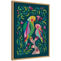 Budgies Framed Canvas Art