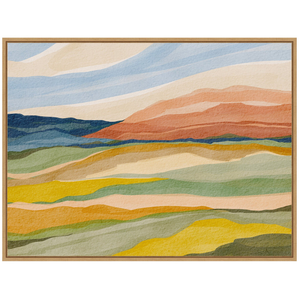 Sylvie Vibrant Rhythm Framed Canvas by Nikita Jariwala