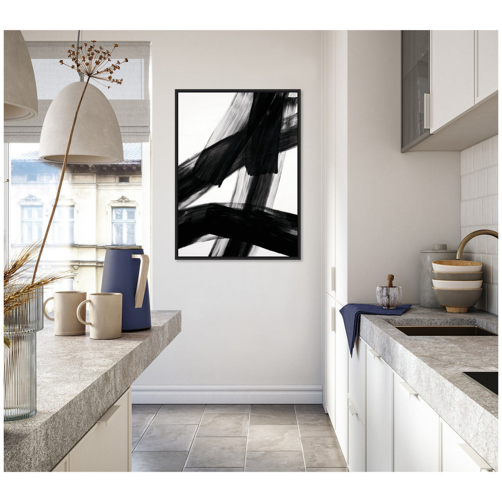 Black Mark No. 3 by Amy Lighthall Framed Canvas Wall Art Print