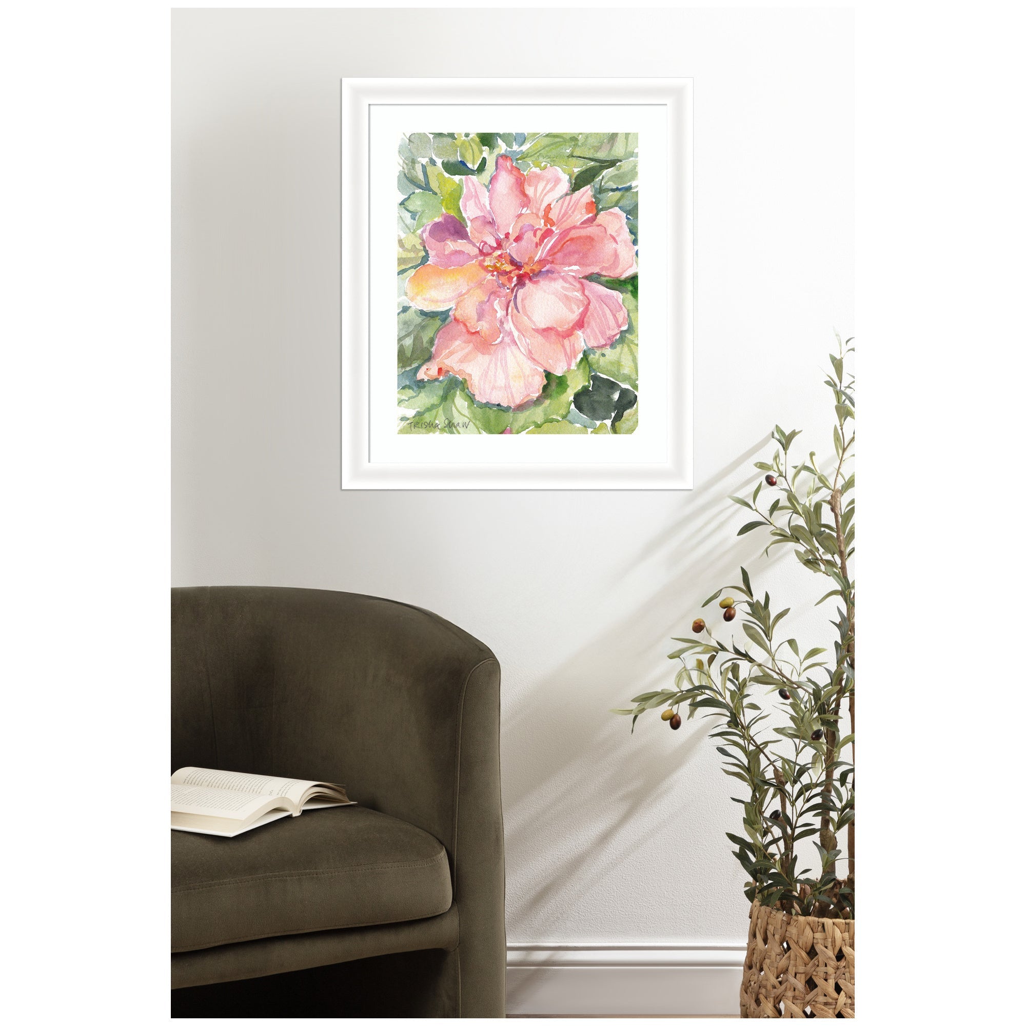 Framed Art Pink Hibiscus In Antigua by Patricia Shaw