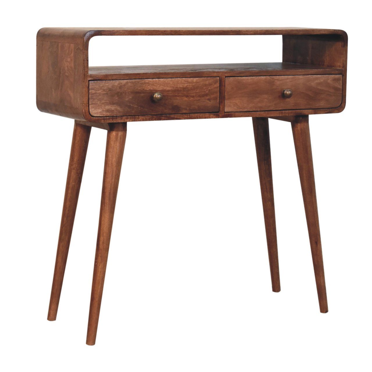 Curved Mango Wood Console Table