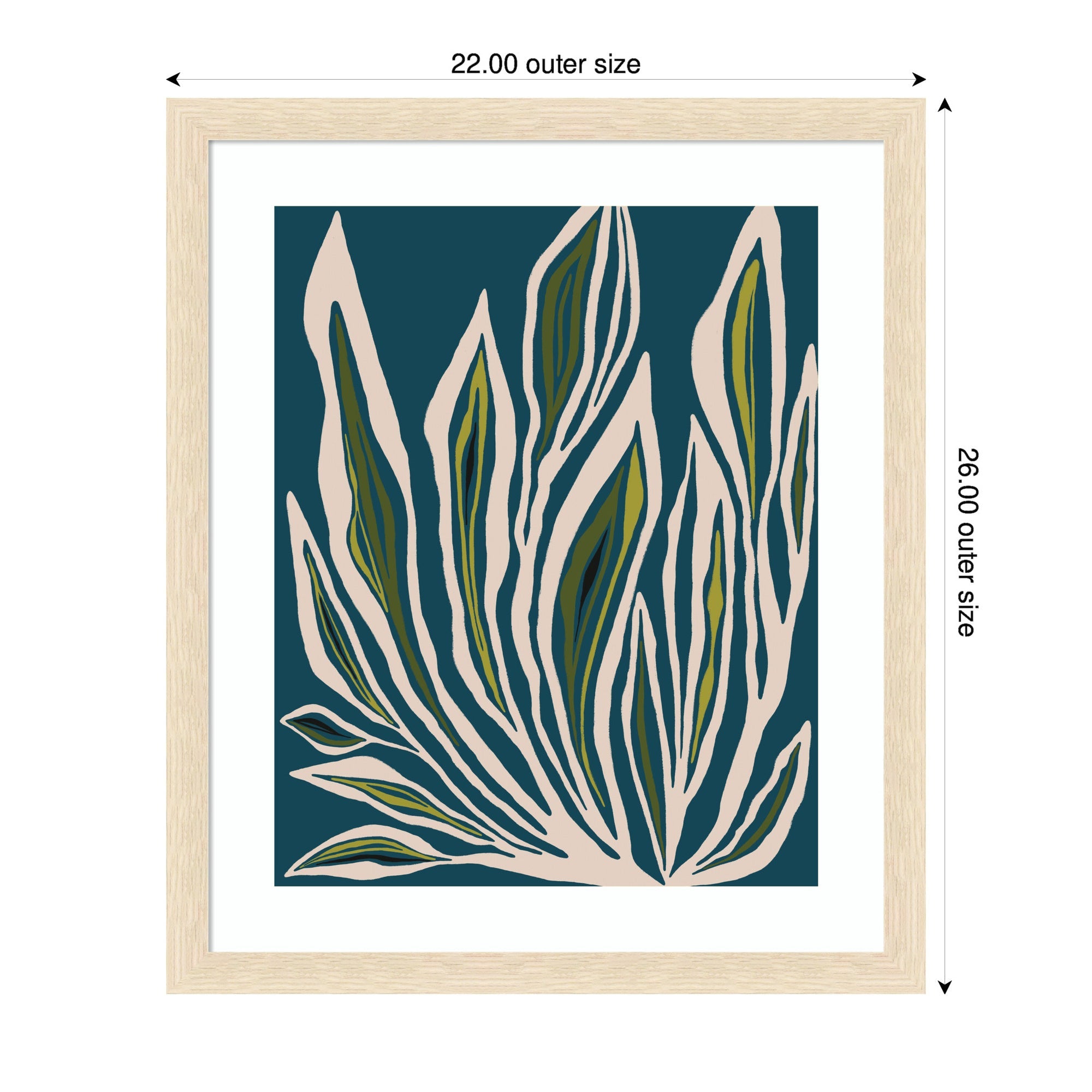 Framed Art Blue Flora 2 by Alicia Bock