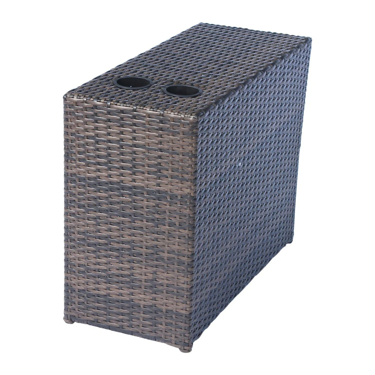 Outdoor Wicker Sectional With Weather Resistant Cushions And Table