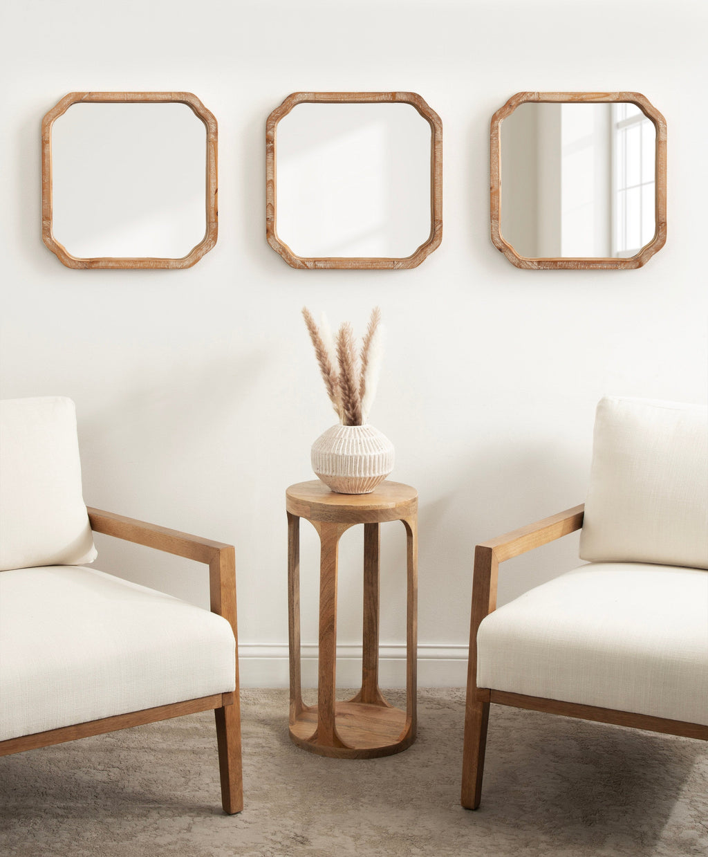 Marston Wood Wall Mirror Set