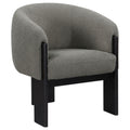Valdez Bouclé Barrel Accent Chair — Brown