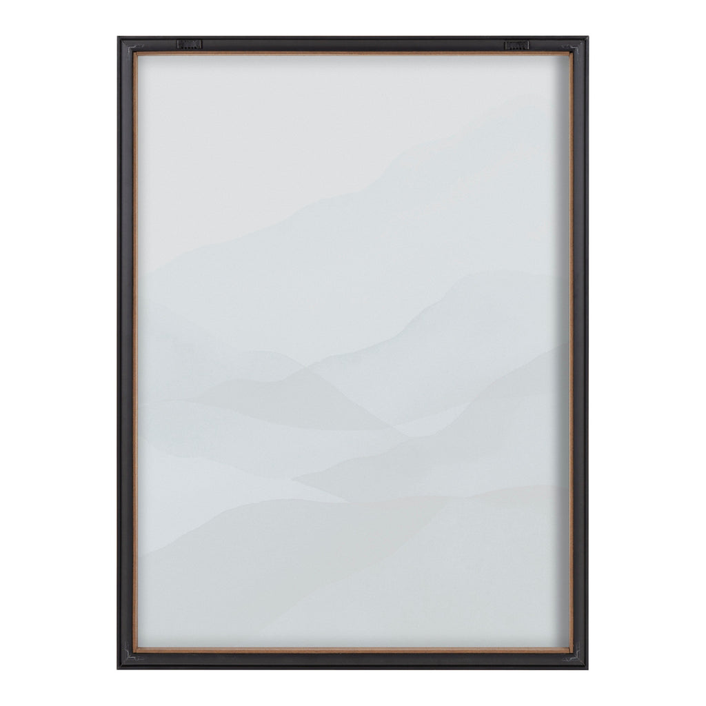 Blake Blue Mountain Range Framed Printed Glass by Amy Lighthall