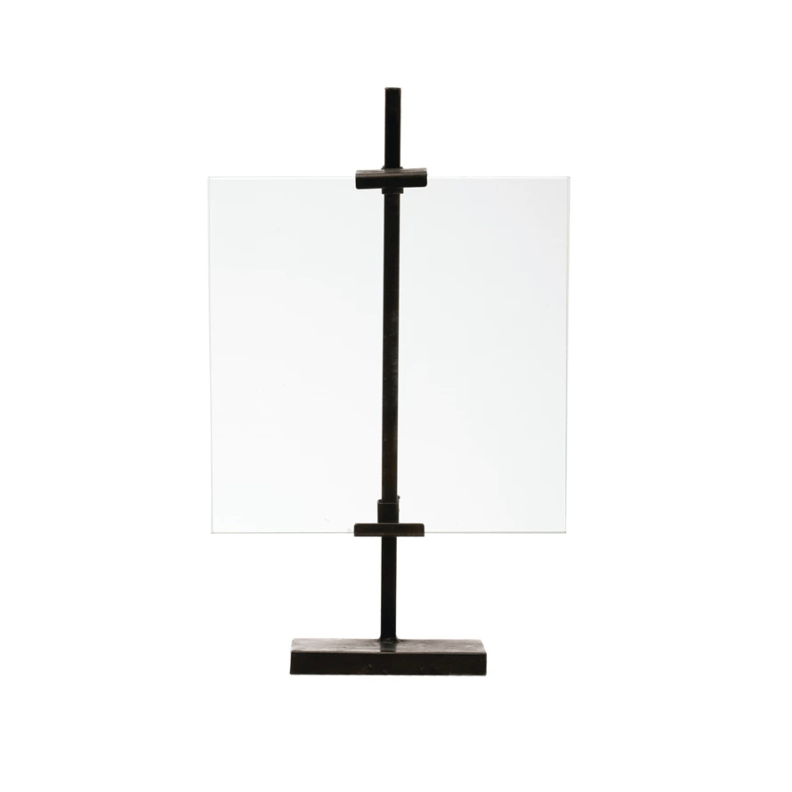 Floating 8 × 10 Glass Picture Frame with Metal Stand