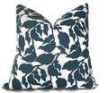 Flores Pillow Cover in Pacific Blue, Walter G Pillows, Decorative Throw Pillows