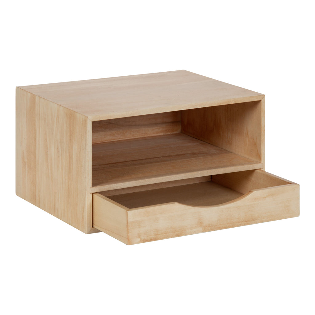 Hutton Floating Wall Shelf with Drawer