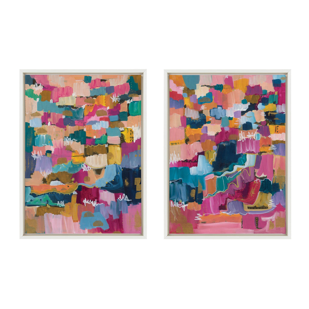 Sylvie Applause Framed Canvas Set by Leah Nadeau