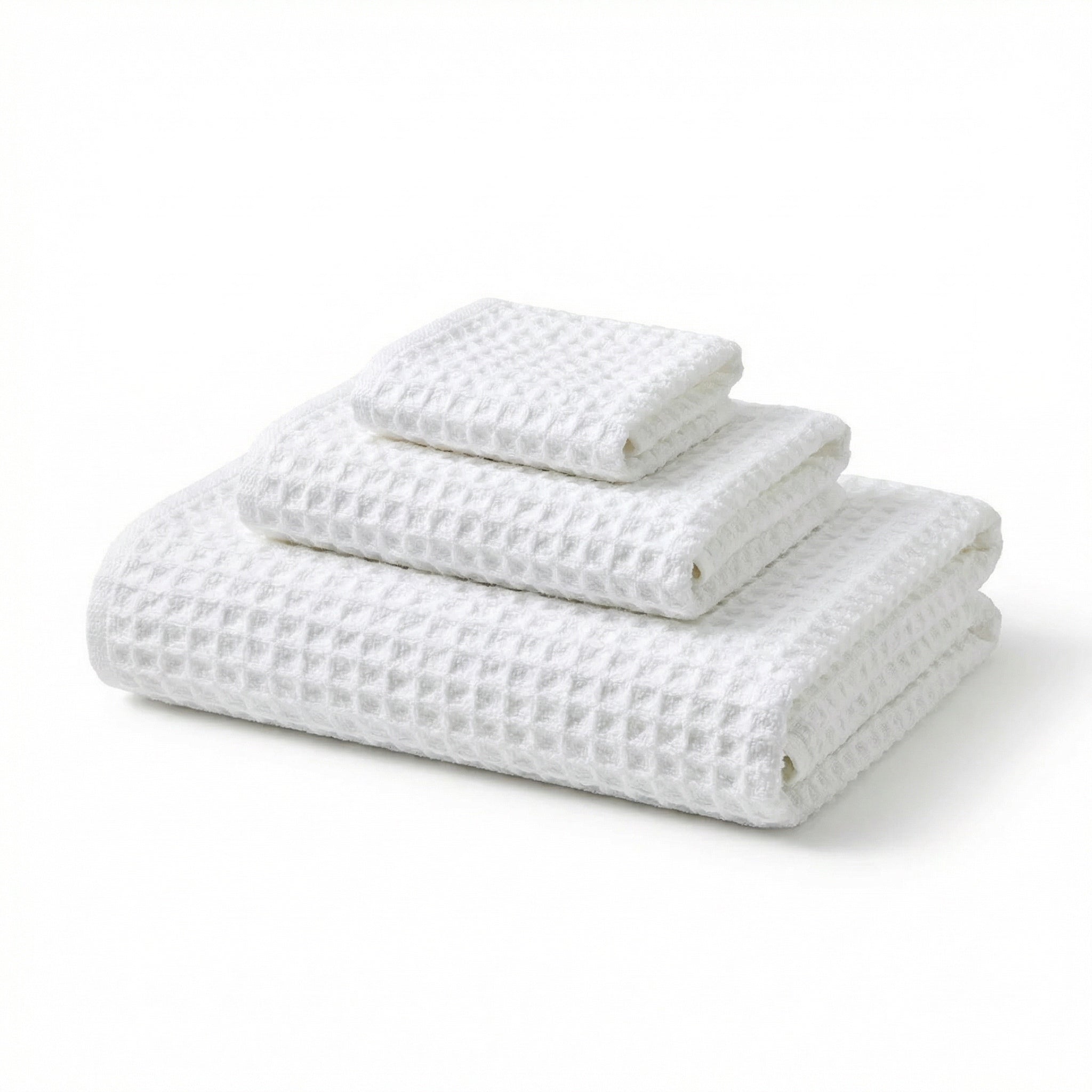 Cloud Waffle Geometry Bath Towel & Washcloth