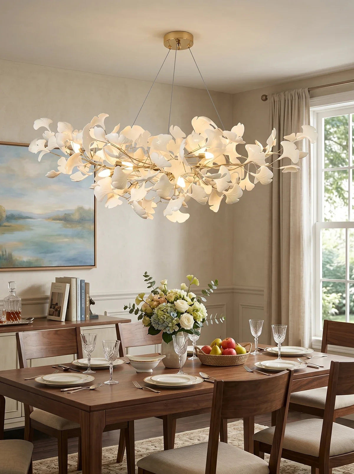 Gingko Ceramic Chandelier B